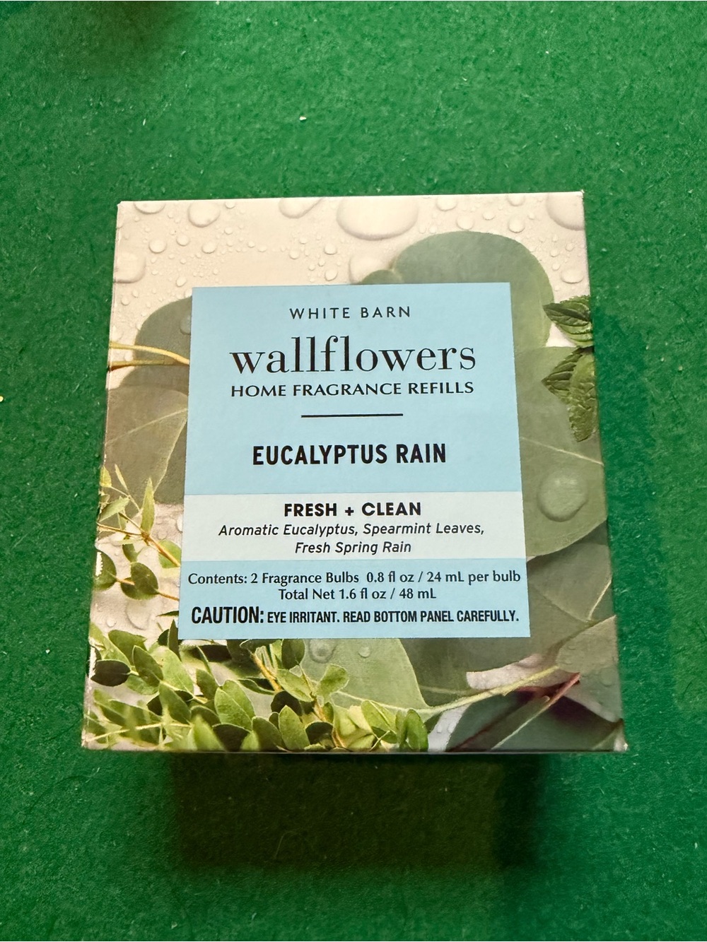 White Barn Wallflowers Eucalyptus Rain Fragrance Refills - 2 pack - Picture 1 of 2